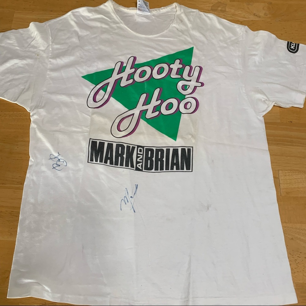 VTG 90s XL Mark And Brian Hooty Hoo KLOS T-Shirt